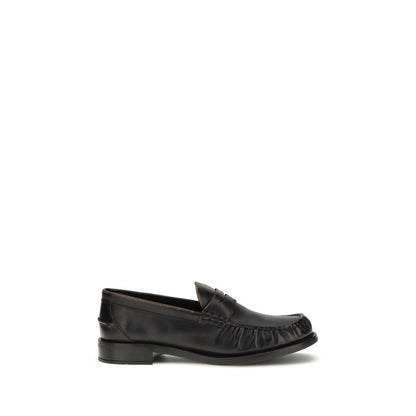 Mocassini slip-on Prada Bos Taurus in pelle di vitello nera