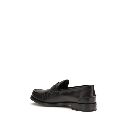 Mocassini slip-on Prada Bos Taurus in pelle di vitello nera
