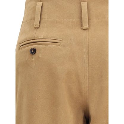 Chloé Beige Cotton Casual Pants