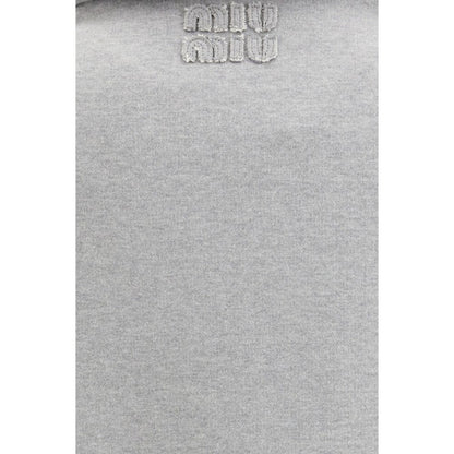 Miu Miu Gray Cotton Sweatshirt