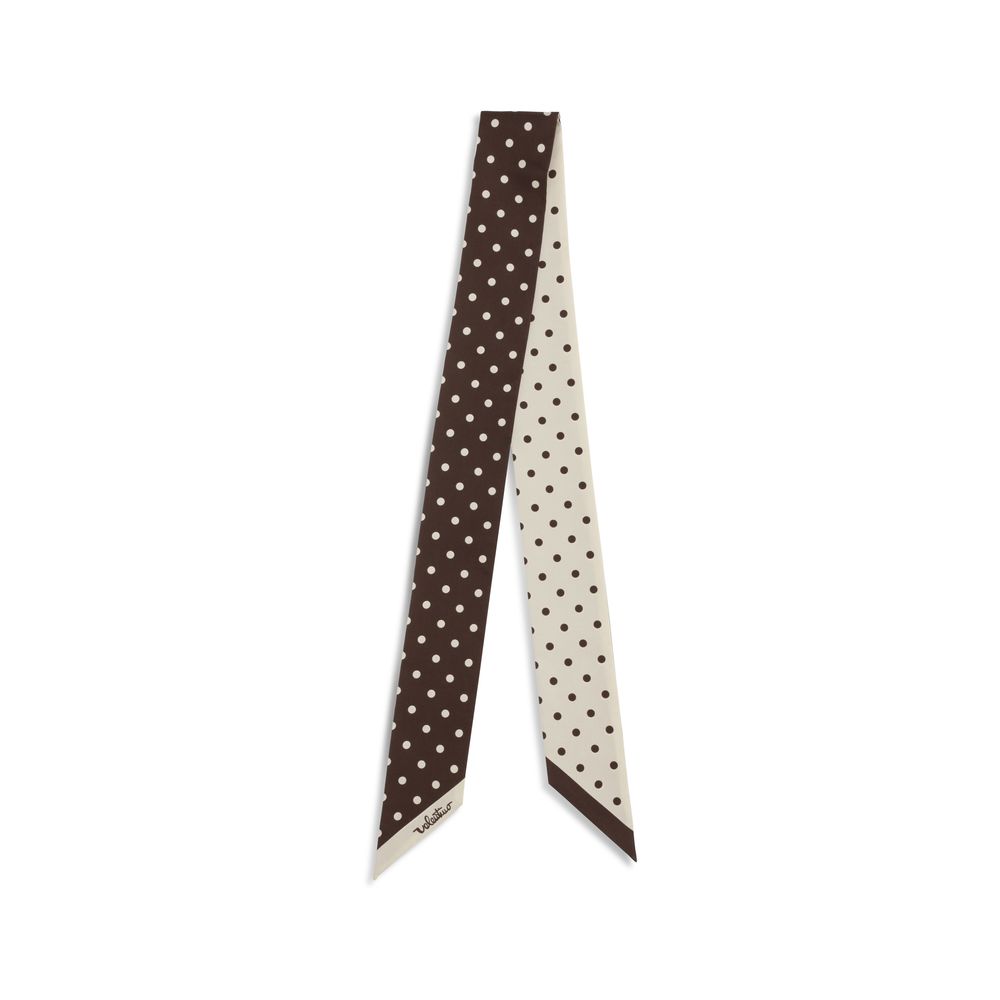 Sciarpa in seta marrone Valentino Garavani