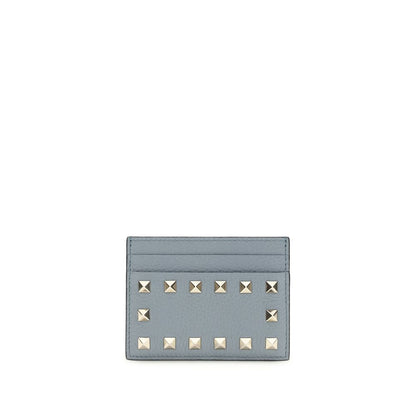 Portafoglio Valentino Garavani in pelle di vitello blu Bos Taurus