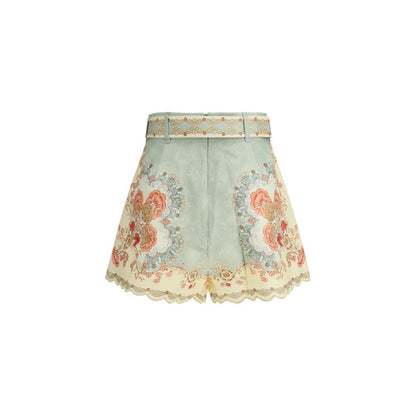 Zimmermann Multicolor Linen Bermuda Shorts
