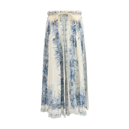 Zimmermann Multicolor Cotton Long Skirt