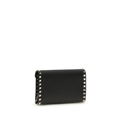 Valentino Garavani Black Calf Leather Bos Taurus Wallet
