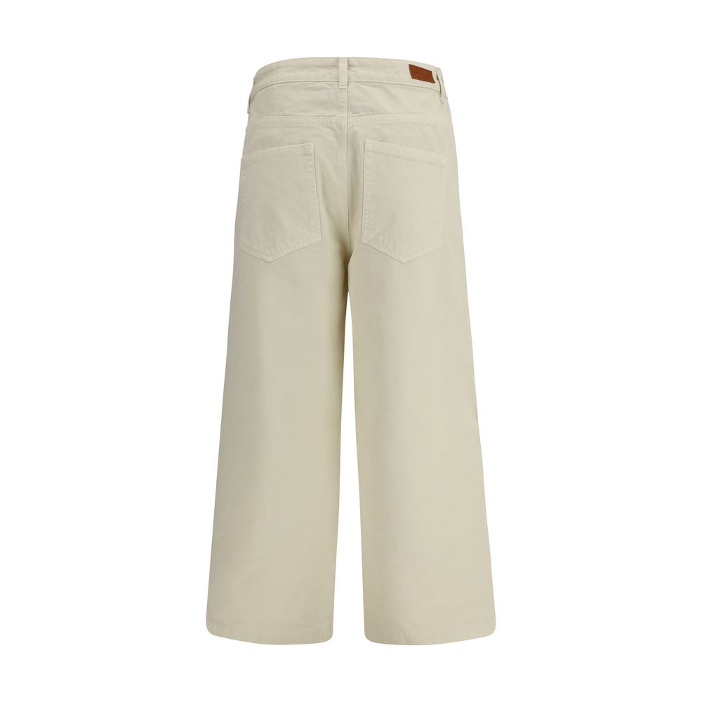 Moncler Beige Cotton Casual Pants