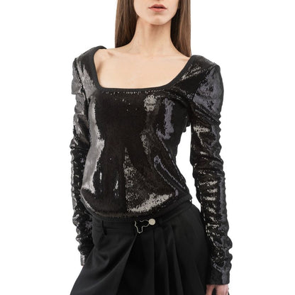 Moschino Black Polyester Long Sleeve T-Shirt