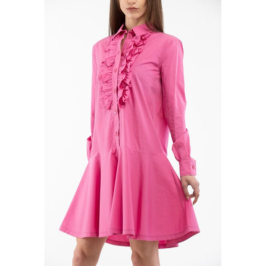 Moschino Fuchsia Cotton Casual Dress