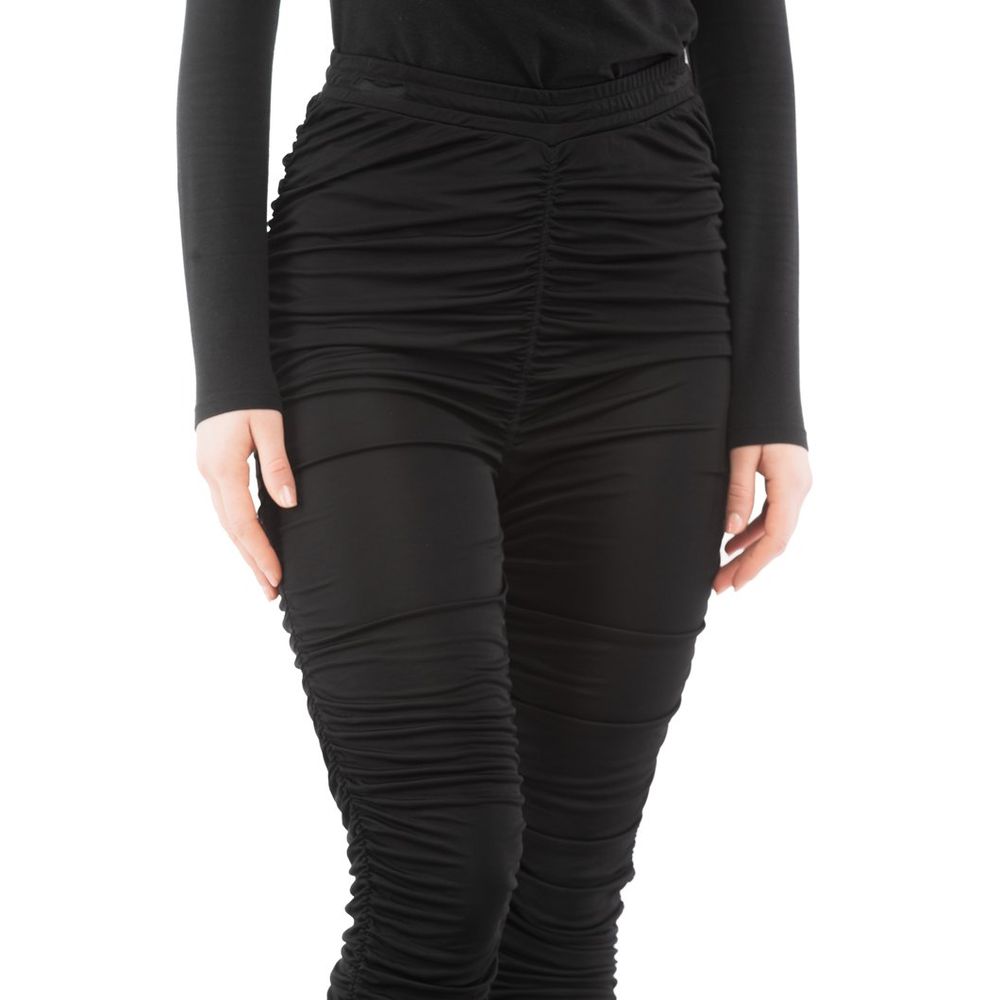 Moschino Black Viscose Casual Pants