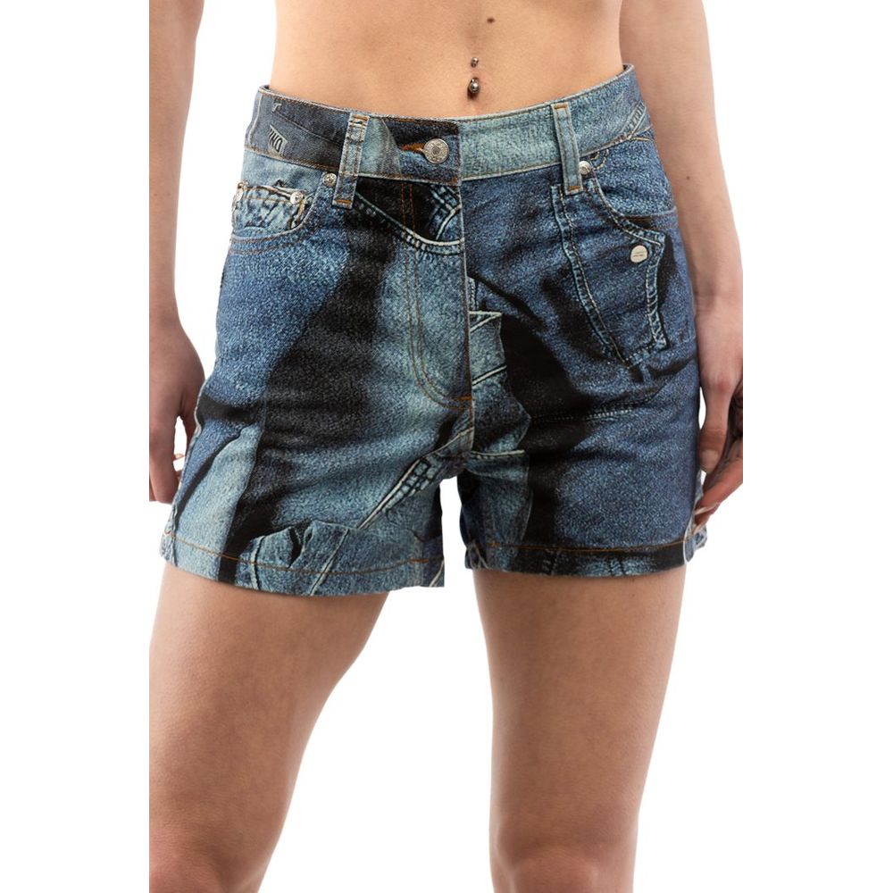 Moschino Multicolor Denim Shorts