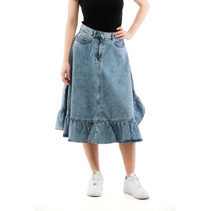 Moschino Multicolor Denim Skirt
