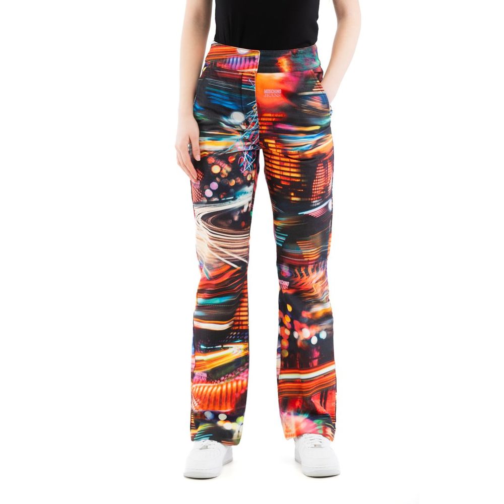 Moschino Multicolor Cotton Jeans Denim