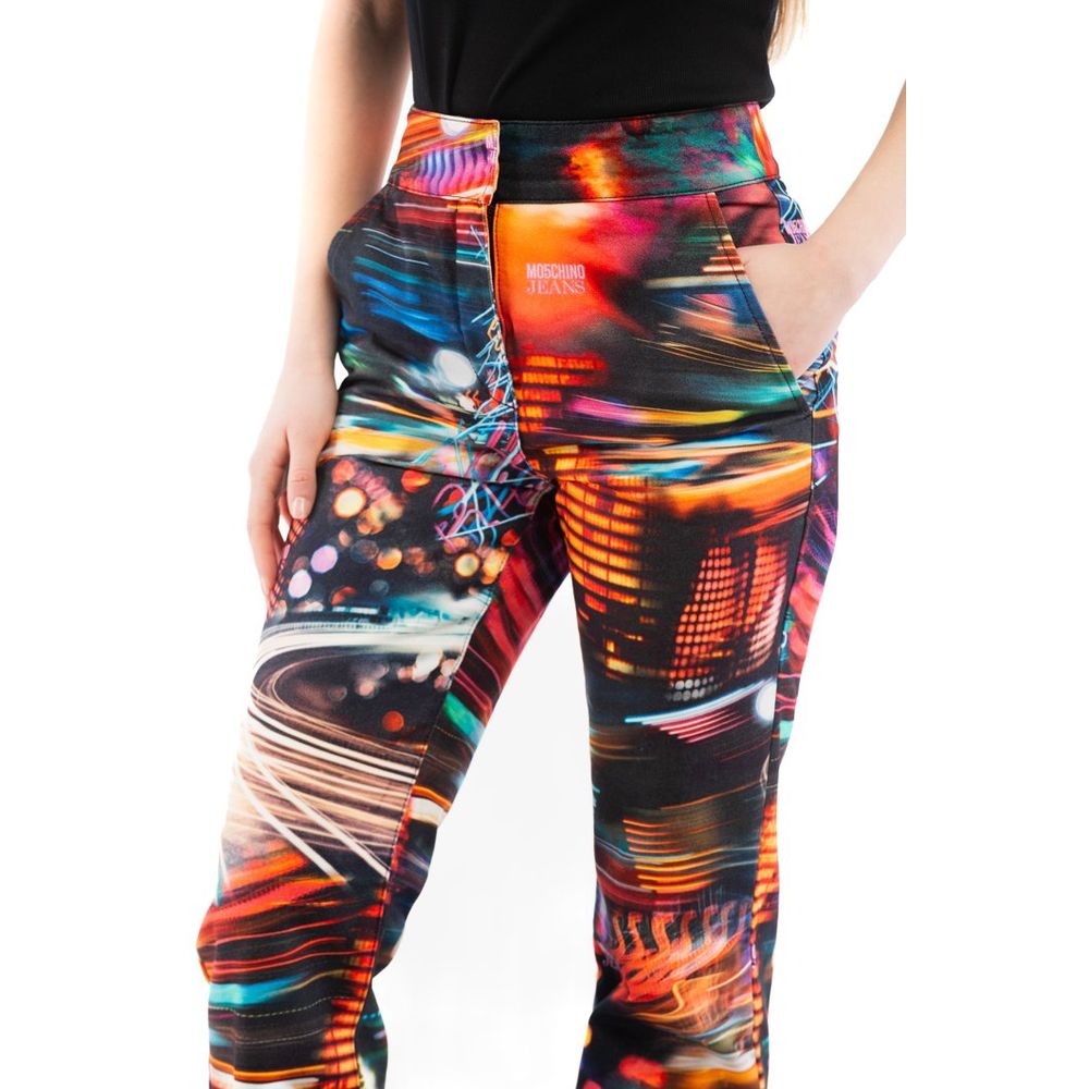 Moschino Multicolor Cotton Jeans Denim