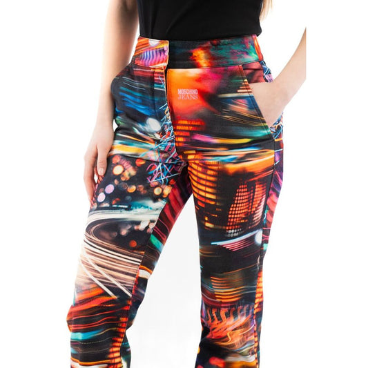 Moschino Multicolor Cotton Jeans Denim