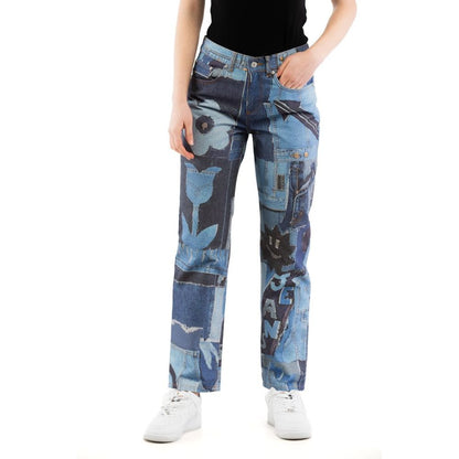 Moschino Multicolor Cotton Jeans Denim