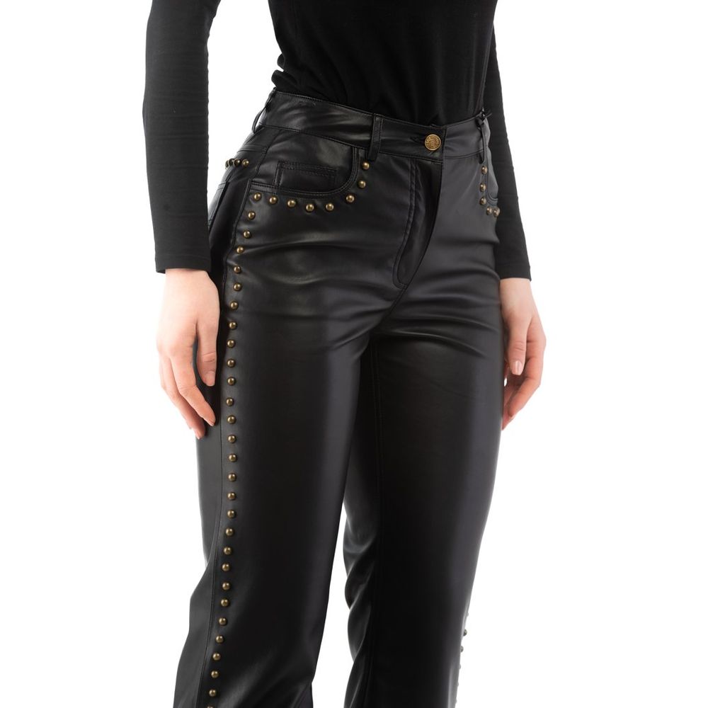 Moschino Black Leather Pants