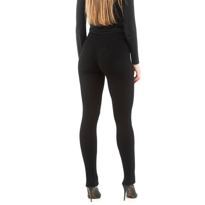 Moschino Black Viscose Casual Pants