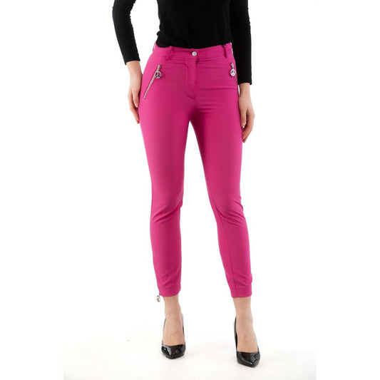 Moschino Pink Polyester Casual Pants