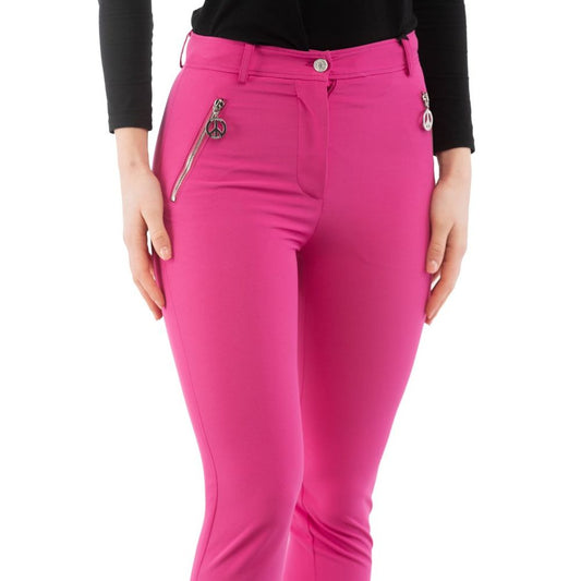 Moschino Pink Polyester Casual Pants