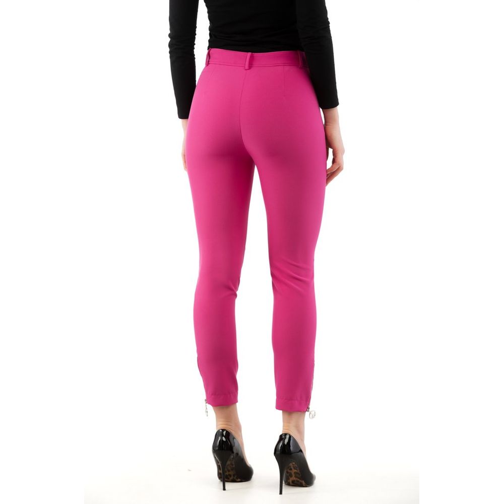 Moschino Pink Polyester Casual Pants