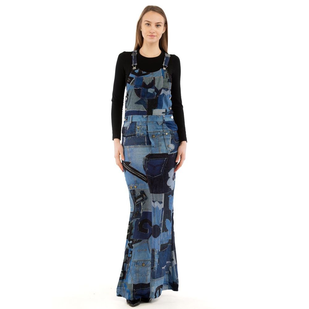 Moschino Multicolor Viscose Cropped Jeans