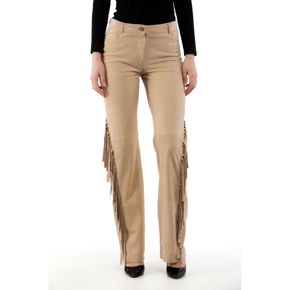 Moschino Beige Cotton Casual Pants