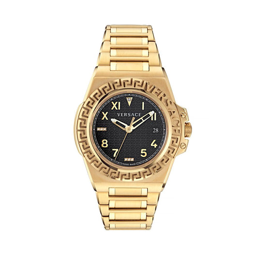 Versace Gold Stainless Steel Dress Watch