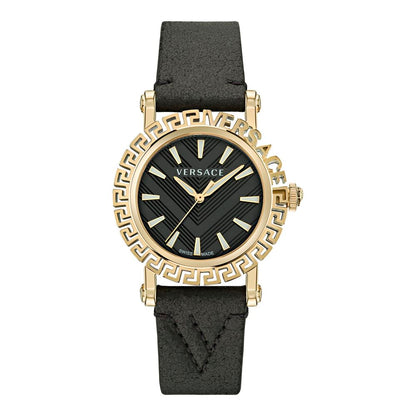Versace Black Fur Dress Watch