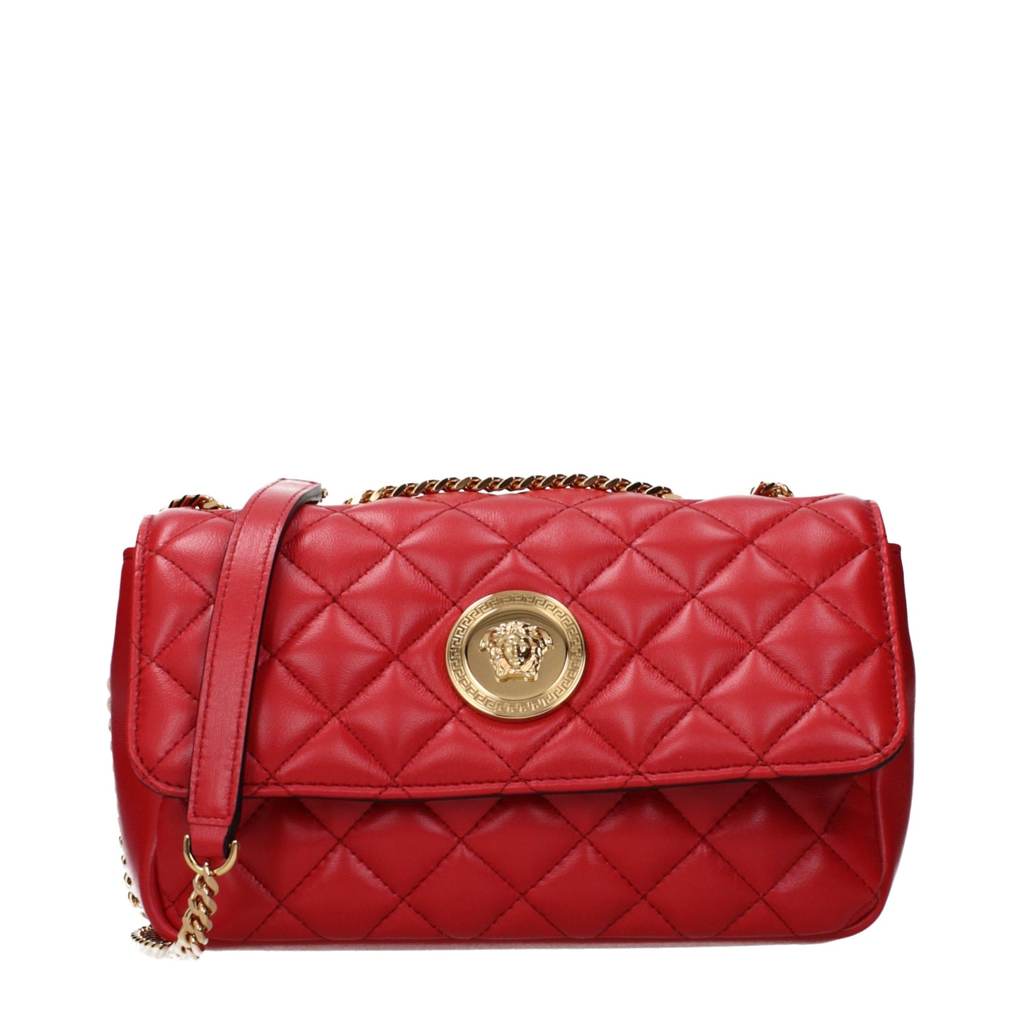 Versace Red Leather Shoulder Bag