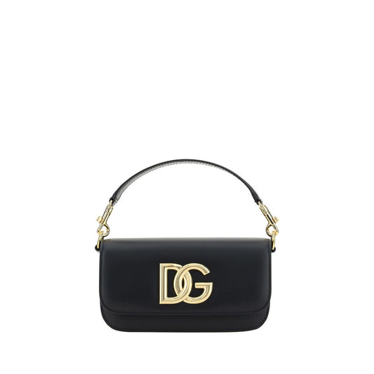 Dolce & Gabbana Black Calf Leather Bos Taurus Shoulder Bag
