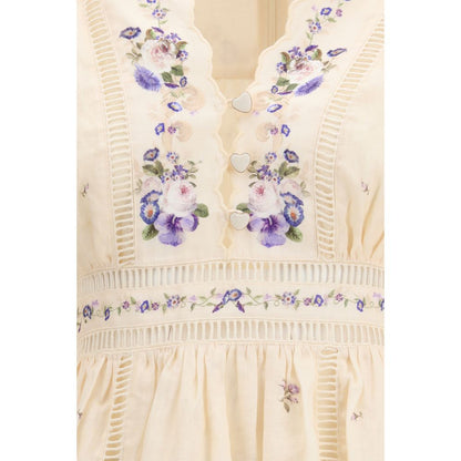 Zimmermann Beige Linen Casual Dress