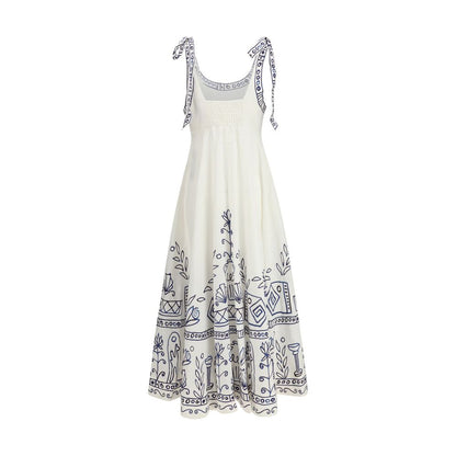 Alemais White Linen Casual Dress