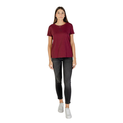 Armani Exchange Bordeaux Cotton T-Shirt