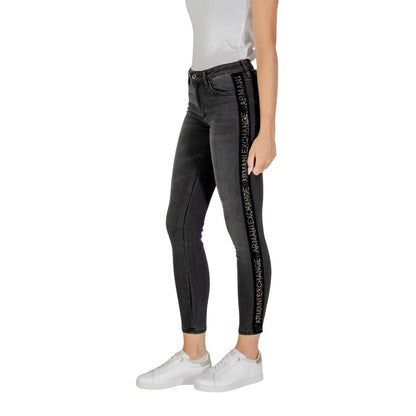 Armani Exchange Black Cotton Skinny Jeans