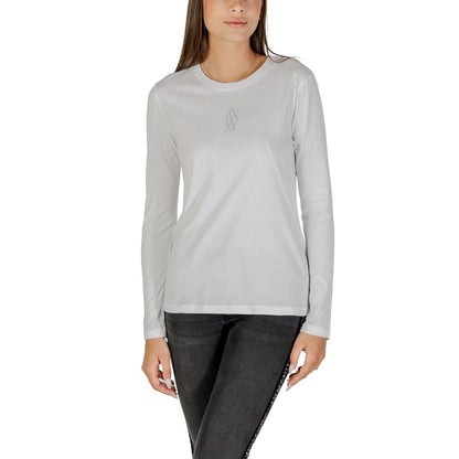 Armani Exchange White Cotton Long Sleeve T-Shirt
