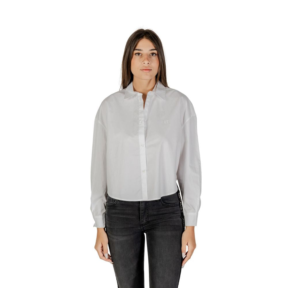 Armani Exchange White Cotton Blouse