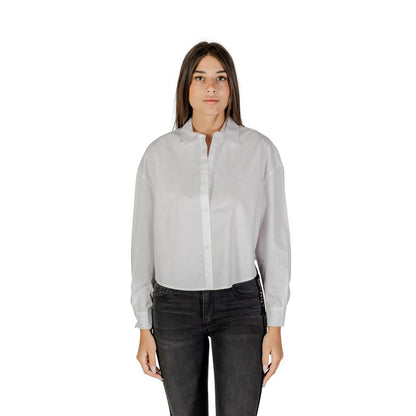 Armani Exchange White Cotton Blouse