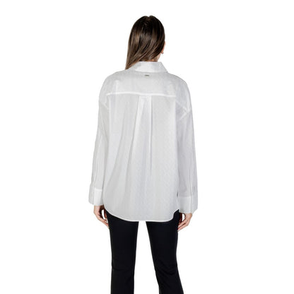 Armani Exchange White Cotton Blouse