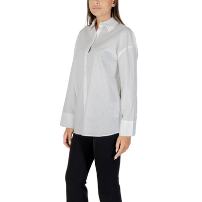 Armani Exchange White Cotton Blouse