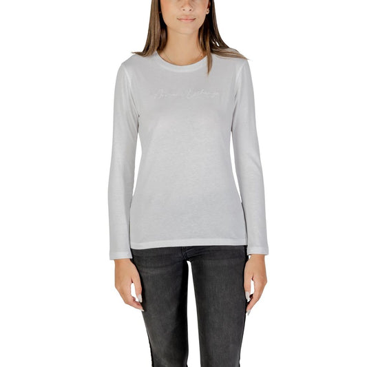 Armani Exchange White Cotton Long Sleeve T-Shirt