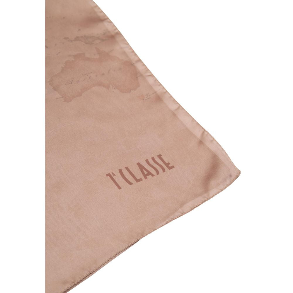 Alviero Martini Prima Classe Pink Polyester Scarf