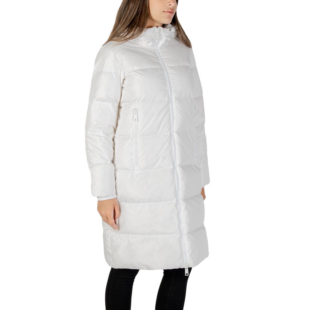 Armani Exchange White Polyamide Coat