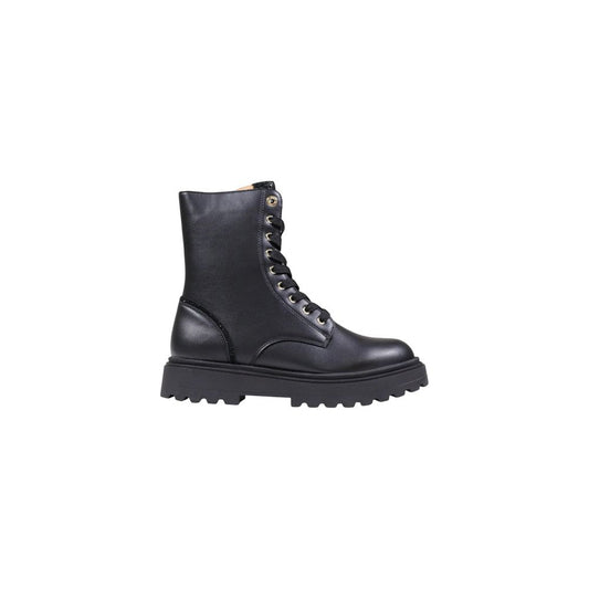 Alviero Martini Prima Classe Black Polyethylene Lace-Up Boots