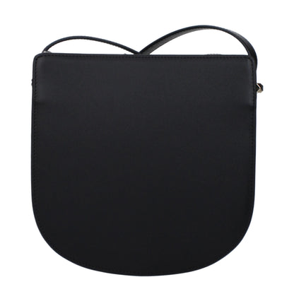 A.P.C. Black Leather Crossbody Bag
