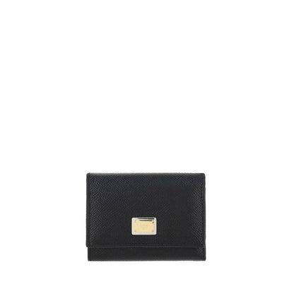 Dolce & Gabbana Black Calf Leather Bos Taurus Wallet