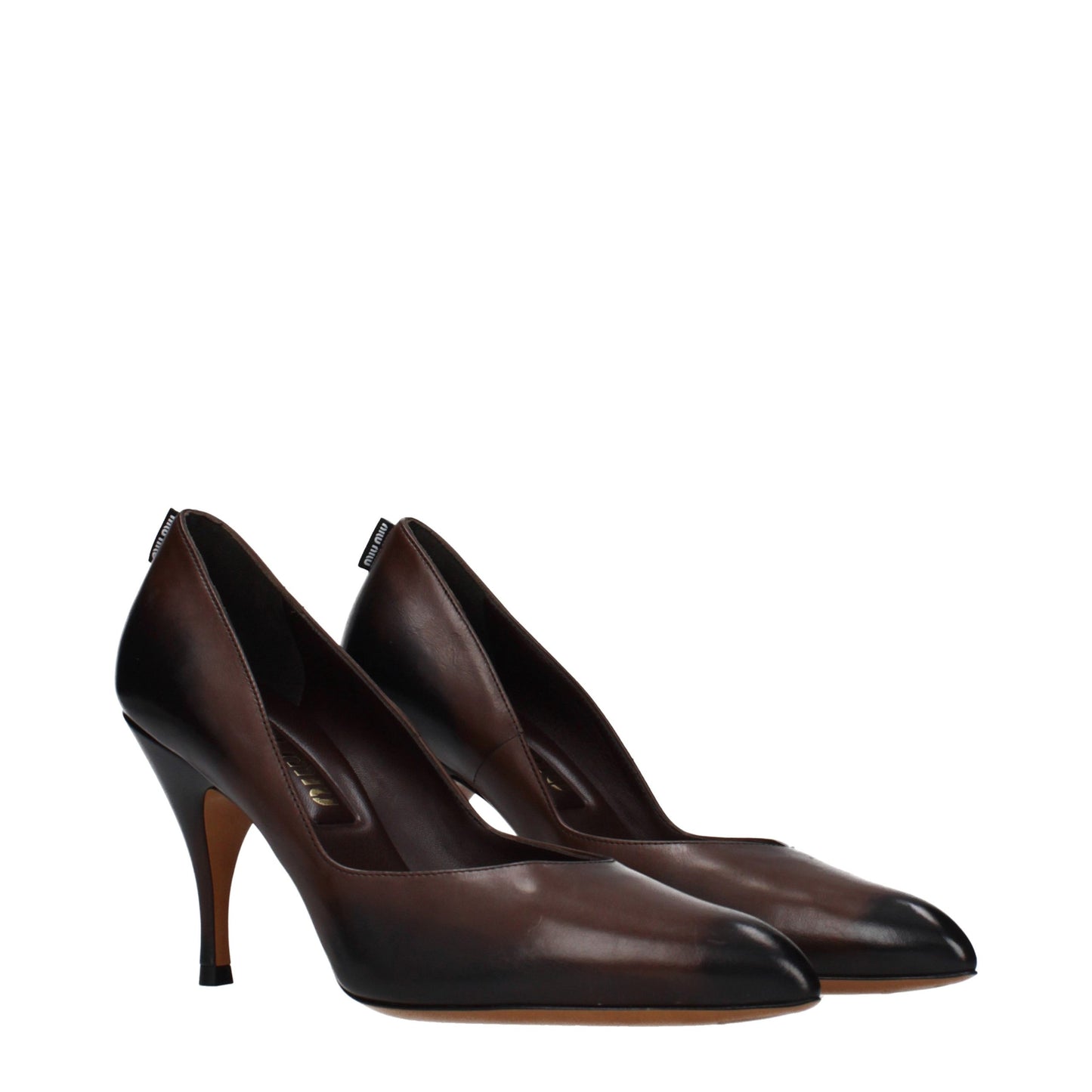 Miu Miu Brown Leather High Heel Pumps