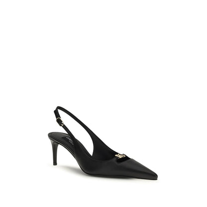 Dolce & Gabbana Black Calf Leather Bos Taurus High Heel Pumps