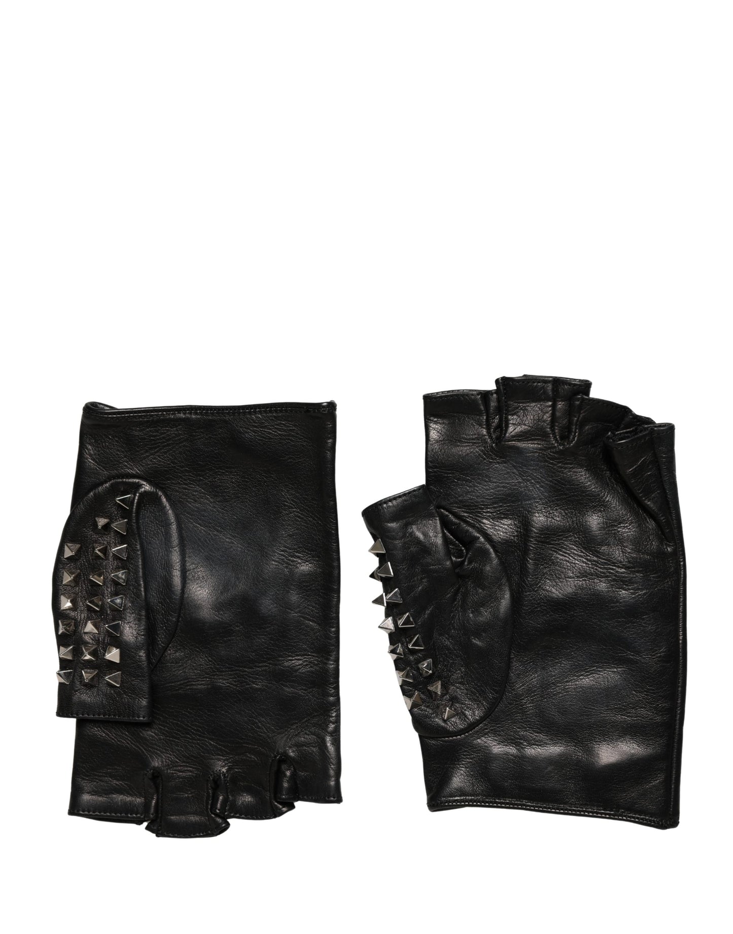 Dolce & Gabbana Black Embellished Wrist Length Mitten Women Gloves