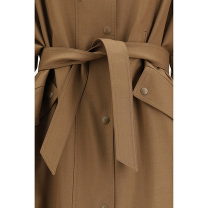 Max Mara Brown Polyester Coat