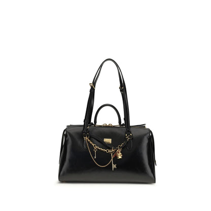Dolce & Gabbana Black Calf Leather Bos Taurus Shoulder Bag
